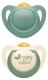 NUK For Nature 2 Natural Rubber Soothers 18-36 Months - Colour: Eucalyptus