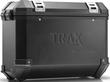 Мотокофр боковой алюминиевый TRAX ION, 37 л, цвет черный, левый